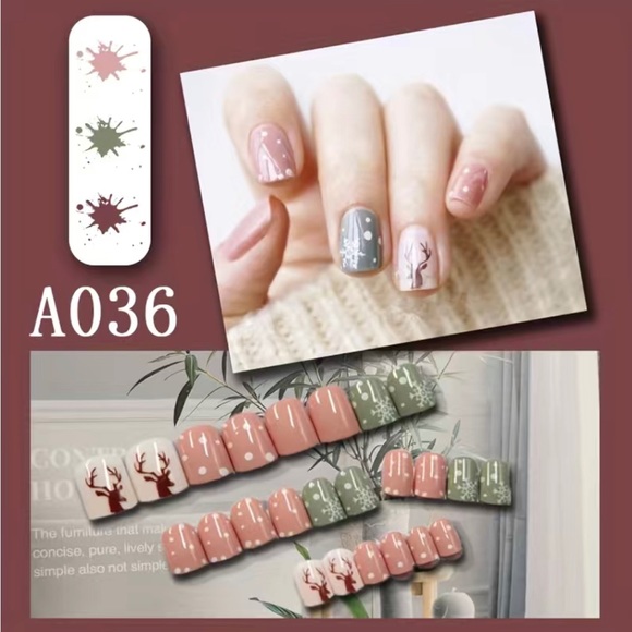 Christmas Press On Nails - Picture 2 of 2